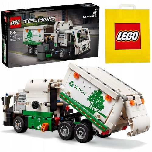  LEGO Technic Mack LR elektromos szemeteskocsi 42167 + LEGO papírzacskó