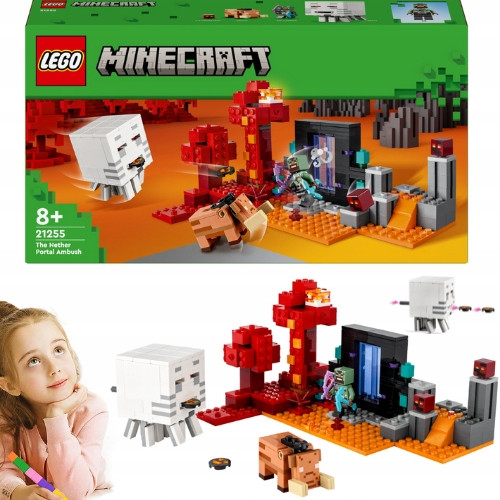  LEGO Minecraft 21255 Lesből a holland portálon + Születésnapi kártyák gyermek születésnapi üdvözlőlapjához