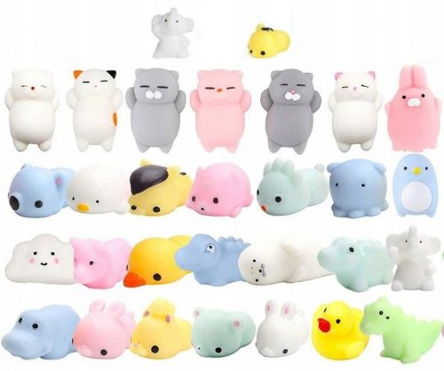  30db Kawaii Mochi Mini Animal Relief Squishies