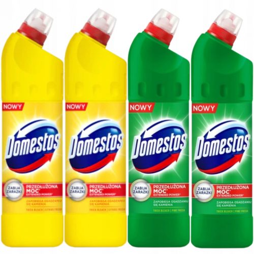  Domestos Lemon Pine WC tisztító gél mix 4x1000ml