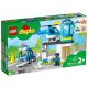  LEGO Duplo 6379240 Főkapitányság Rendőrkapitányság autós helikopter figurák nagy kockák 2-3 évesek számára