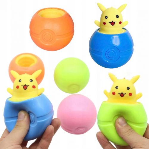  GNIOTEK PIKACHU POKEBALL STRESSZ ELLENI PÁROLT ÉRZÉKELŐ JÁTÉK