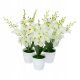  Mesterséges orchidea Vergonic cserépben, 40 cm, fehér