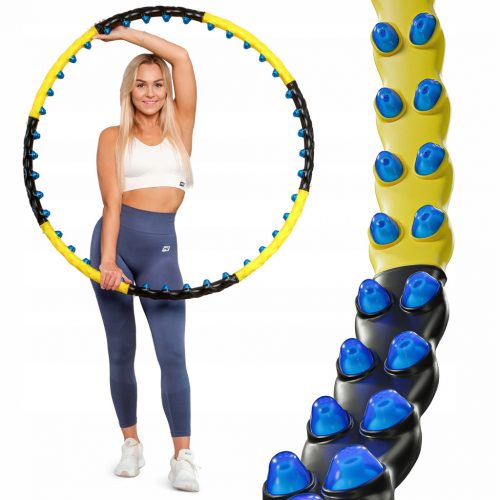  Hula karika szegecsekkel Hop-Sport 110 cm fekete