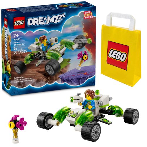  LEGO DREAMZzz 71471 Mateo a jeho terénní auto + Papírtáska LEGO 6315786 sárga 24x8x18 cm