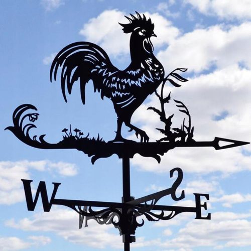  Rooster Weathervane Rozsdamentes acél szélkakas