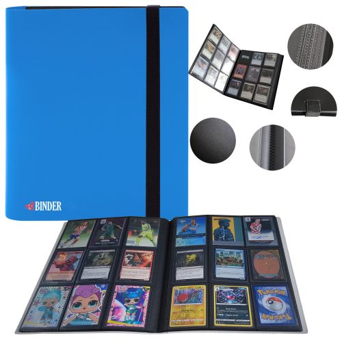  Gyűjthető kártyaalbum Széf Kártyák Tárolás 9 Pocket Blue Binder 360 kártya