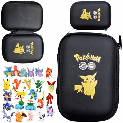  POKEMON 24 GYŰJTŐ FIGURÁK + BIG BOX cipzáros tok PIKACHU