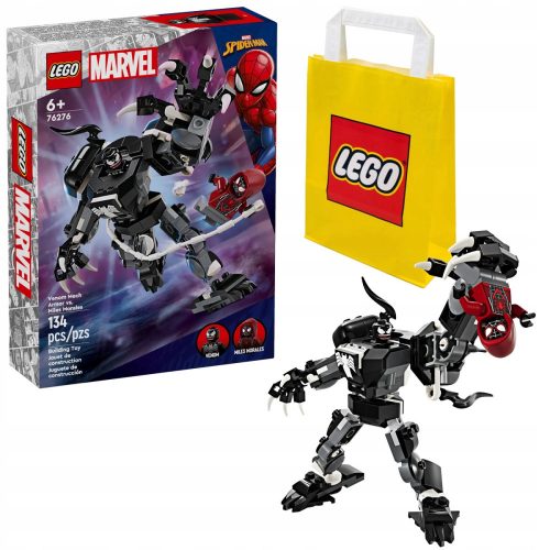  LEGO Super Heroes 76276 Venom vs. Clockwork Armor Miles Morales + Papírtáska LEGO 6315786 sárga 24x8x18 cm