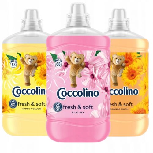  Coccolino öblítő Fresh & Soft Mix készlet 3x1,7L 204 mosás