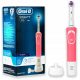  Oral-B Vitality D100 Braun technológiával készült elektromos fogkefe, rózsaszín