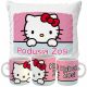  SZETT PÁRNA + BÖGRE HELLO KITTY NAME SZÜLETÉSNAPI AJÁNDÉK KÜLÖNBÖZŐ KIALAKÍTÁSOK