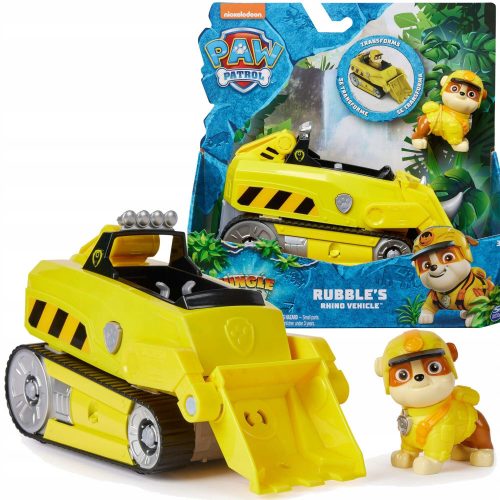  PAW PATROL JUNGLE SZETT RUBBLE'S JÁRMŰ + ÁBRA