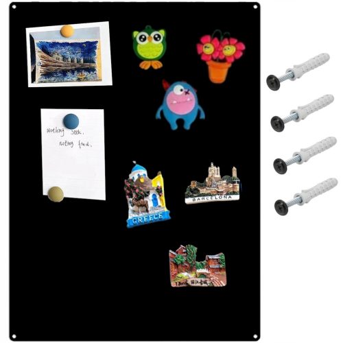 Hűtőmágnesek - METAL TRAVEL MAGNET BOARD Fekete LOFT Felcsavarozva