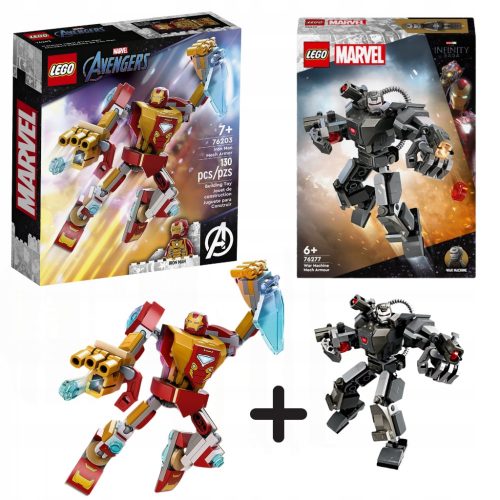  LEGO Super Heroes 76203000 LEGO MARVEL AVENGERS 76203 MECHANICAL PÁNCÉL + LEGO Super Heroes 76277 War Machine Mech Páncél