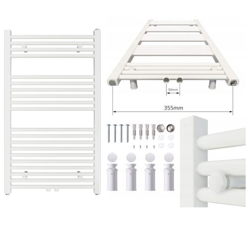 Aquabad vizes fürdőszobai radiátor 488 W 600 x 1000 mm fehér