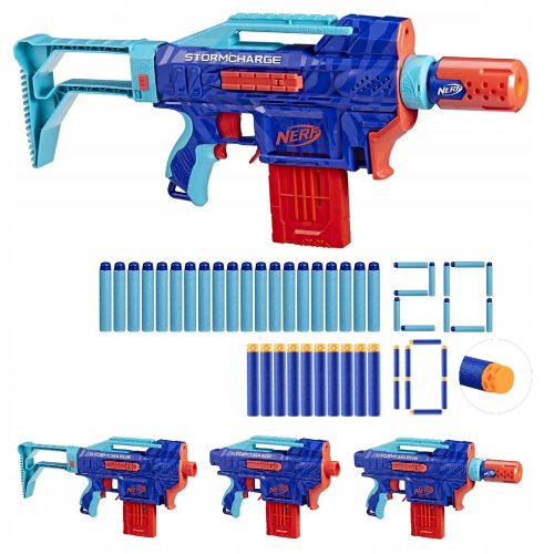  NERF ELITE 2.0 RIFLE GUNS STORMCHARGE WILD EDITION SZETT + ARROTS + Gun Waffle Darts for Nerf for Nerf N-strike Elite Darts for Nerf 10