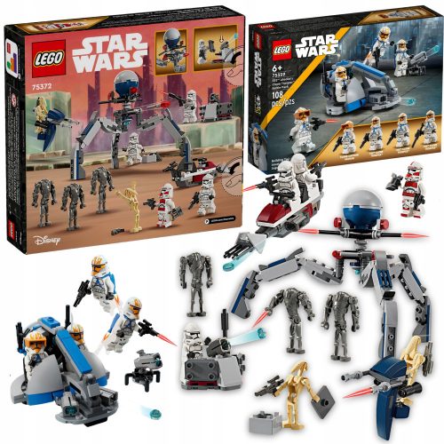  LEGO Star Wars 75372 Clone Trooper és Battle Droid Battle Pack + Lego STAR WARS 75359 Battle Set 332-vel