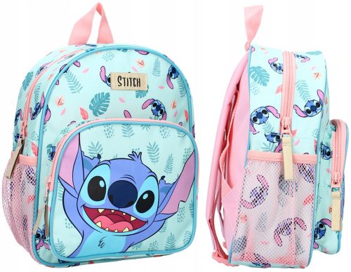  Egyrekeszes óvodai hátizsák Lilo and Stitch Vadobag fiúknak, lányoknak Kék árnyalatai, Rózsaszín árnyalatai, Többszínű