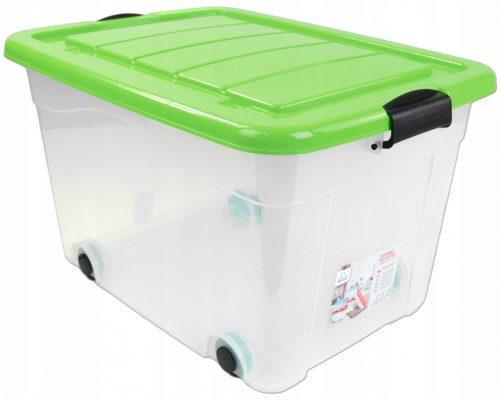  Tartály fedővel Kon-Plast Roller Box Group átlátszó 100 l