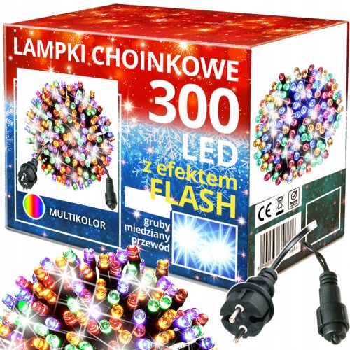  300 LED karácsonyfa lámpák FLASH karácsonyfa húr KARÁCSONYFA FLASH OUT/OUT