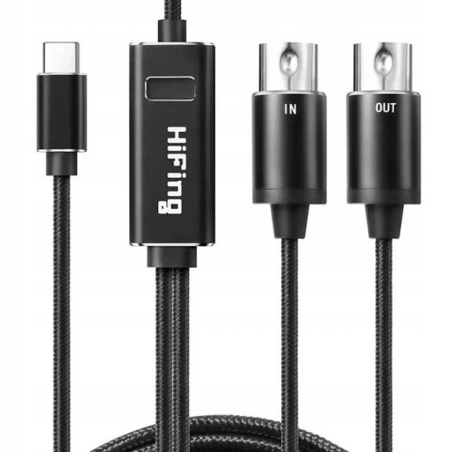  USB-C-MIDI konverter interfész adapter billentyűs orgonákhoz