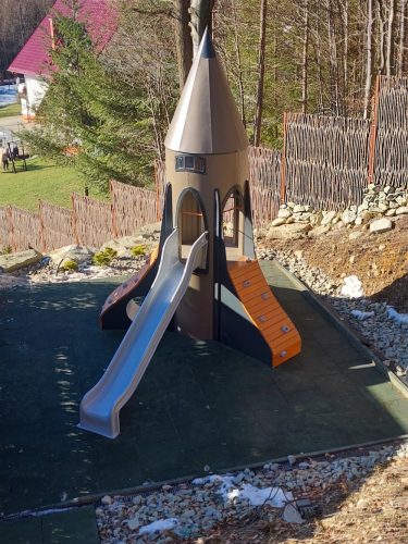 Fából készült játszótér SPACE ROCKET PZ25 gyerekeknek