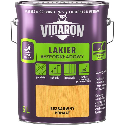 Vidaron padlólakk, színtelen, félmatt, 5 l