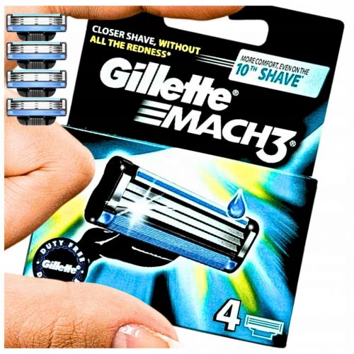  Gillette Mach3 borotvabetétek, 4 db, ezüst