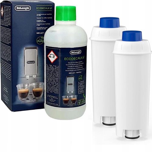  Delonghi Ecodecalk DLSC500 vízkőoldó 500 ml + 2× Wessper AquaLunga WES039 szűrőbetét 1 db.