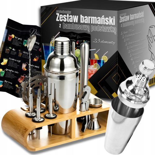 PROFESSZIONÁLIS BÁROS SZETT ITALHOZ SHAKER 23 ELEMES + INGYENES + Füldoboz 60 cm x 40 cm x 40 cm 450 g/m² 1 db.