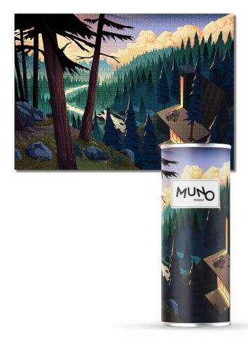  Muno Puzzle 2000 el "Forest Retreat", Michał Adamiec dekoratív cső