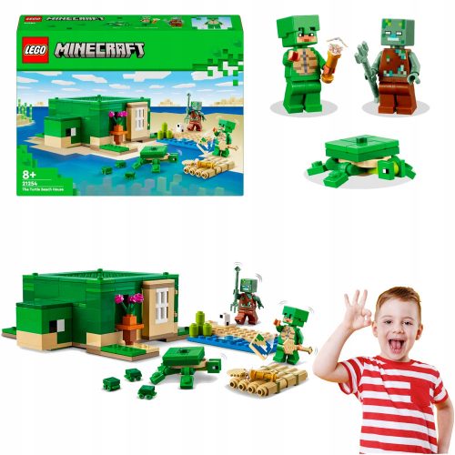  LEGO MINECRAFT TURTLE BEACH HOUSE HARCOS KATONA MEGfulladt