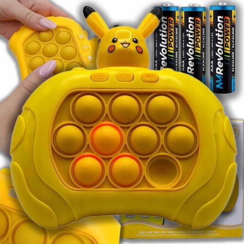  POP IT POPIT PIKACHU JÁTÉK ELEKTROMOS ÁRKÁDJÁTÉK + 3 INGYENES AKKUMULÁTOR