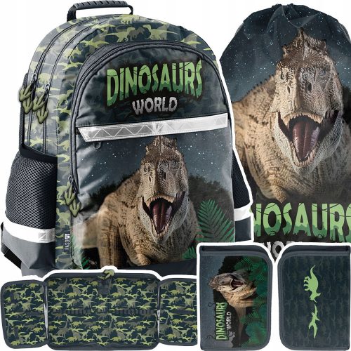  ISKOLAI HÁTIZSÁK FIÚNAK DINOSZAURÁZÁSSAL DINO ROAR + 2 egyéb termék