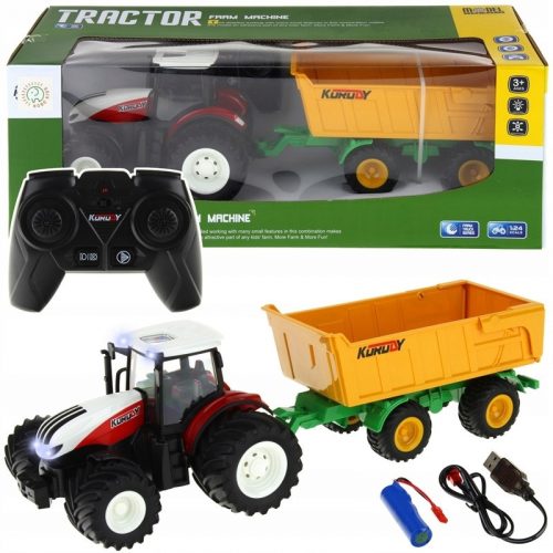  Távvezérlésű traktor RC Pilot pótkocsival