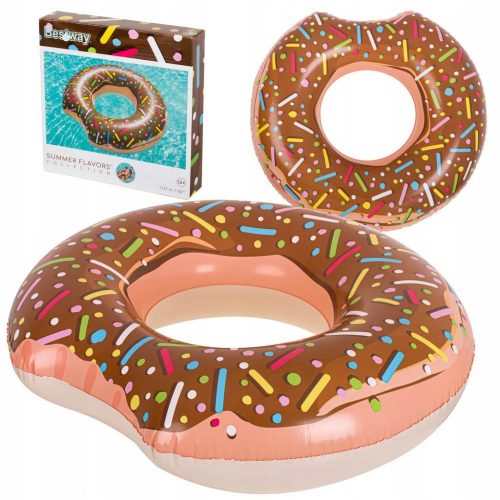 Donut Bestway 36118 úszógyűrű, barna, 107 cm