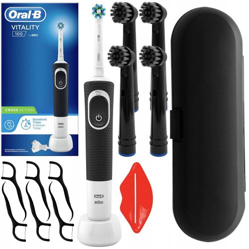  ORAL-B VITALITY 100 ELEKTROMOS FOGKEFE FEKETE + TOK + HEGYEK