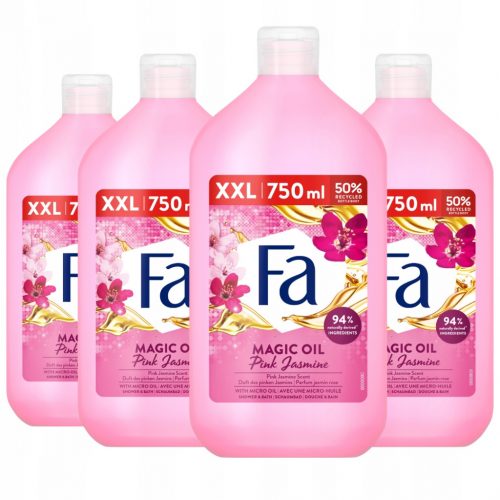  Fa Magic Olaj tusfürdő és fürdőzse Pink Jasmine 4x750ml