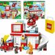  LEGO Duplo 10970 tűzoltóállomás és helikopter + VP papírtáska LEGO 6315792 közepes