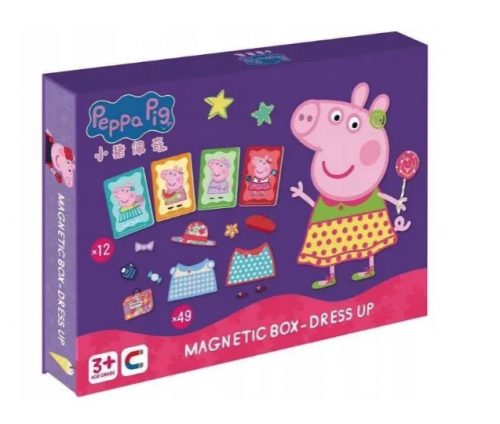  MÁGNESES PUZZLE PEPPA DISZNÓ ÖLTÖZŐ PEPPA