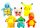  6X POKEMON FIGURÁK SZETT PIKACHU, BULBASAUR, CHARMANDER, SQUIRTLE, PSYDUCK