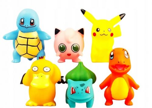  6X POKEMON FIGURÁK SZETT PIKACHU, BULBASAUR, CHARMANDER, SQUIRTLE, PSYDUCK