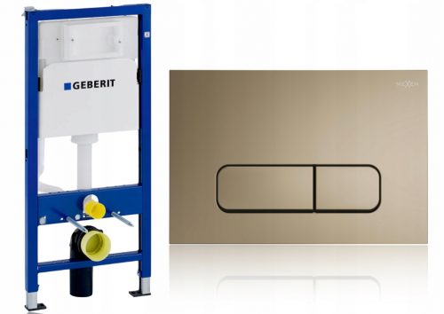  GEBERIT DUOFIX BASIC WC garnitúra, rejtett keret, GOLD MATT MEXEN gomb