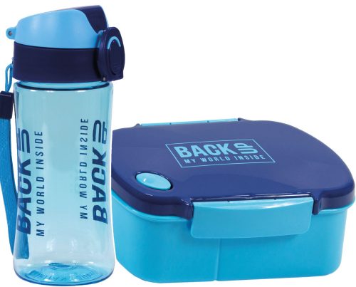  WATER BOTTLE BackUP nem mérgező TRITAN 400ml BPA MENTES kék