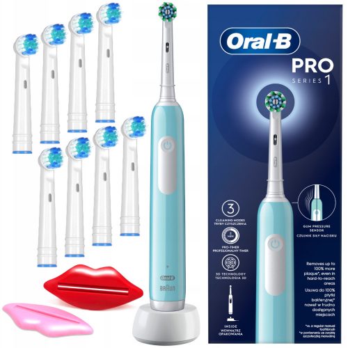  Oral-B Pro Series 1 Forgó elektromos fogkefe kék hegyekkel