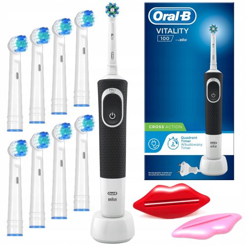  Oral-B D100 Vitality Cross Action elektromos fogkefe fekete + 2 egyéb termék