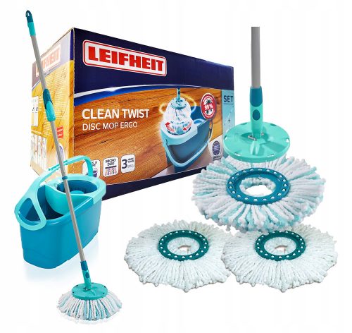 Leifheit Clean Twist Ergo vödör és centrifuga 3 db 35 cm-es betéttel