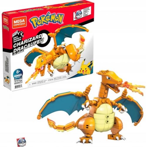  MEGA BLOKKOK BLOKKOK POKEMON CHARIZARD FIRE BATTLE MOZGATÓ ÁBRA 222 EL.