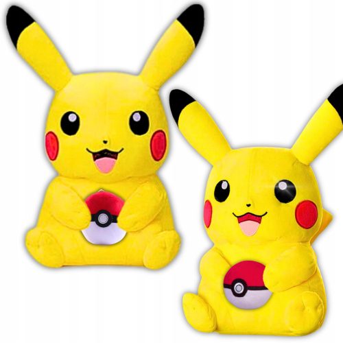  PIKACHU MASCOT NAGY PUHA POKEMON PLÜS 40cm + POKEBALL ÖLZÉS